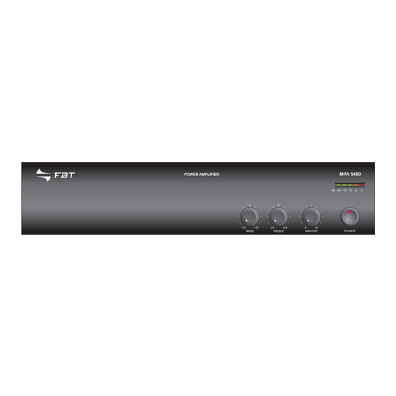 Fbt MPA 5240 Instructions For Use Manual