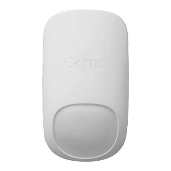 ooma Smart Security Motion Sensor Quick Start Manual