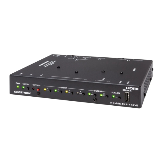 Crestron HD-MD4X2-4KZ-E Configuration Manual