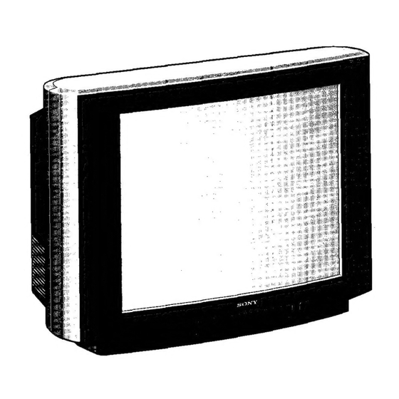 Sony TRINITRON KV-25C1A Manuals