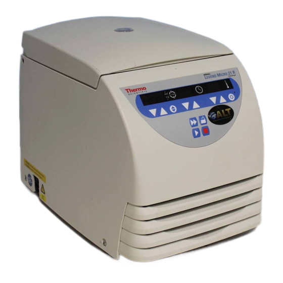 Thermo Scientific Sorvall Legend Micro 21R Operating Instructions