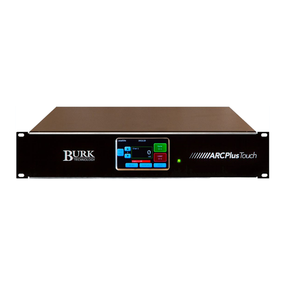 BURK Technology ARC Plus Touch Manuals