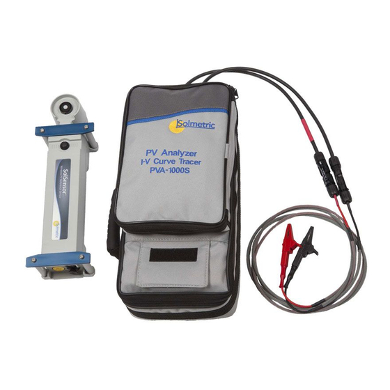 Solmetric PVA-1000S Quick Reference Card
