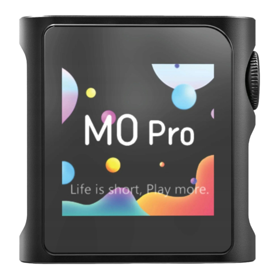 Shanling M0 Pro Quick Start Manual