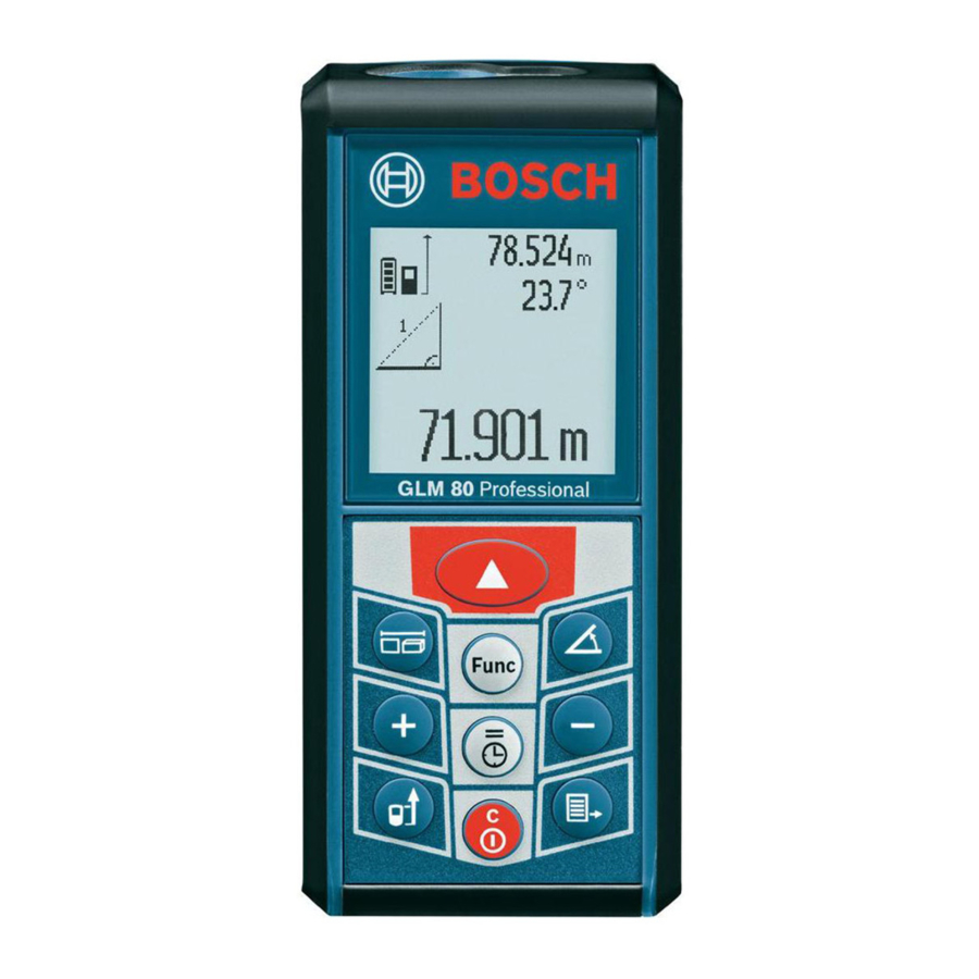 Bosch GLM80, GLM80+R60 Manual