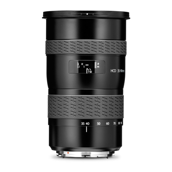 Hasselblad 6 / 35-90 Aspherical Specification Sheet