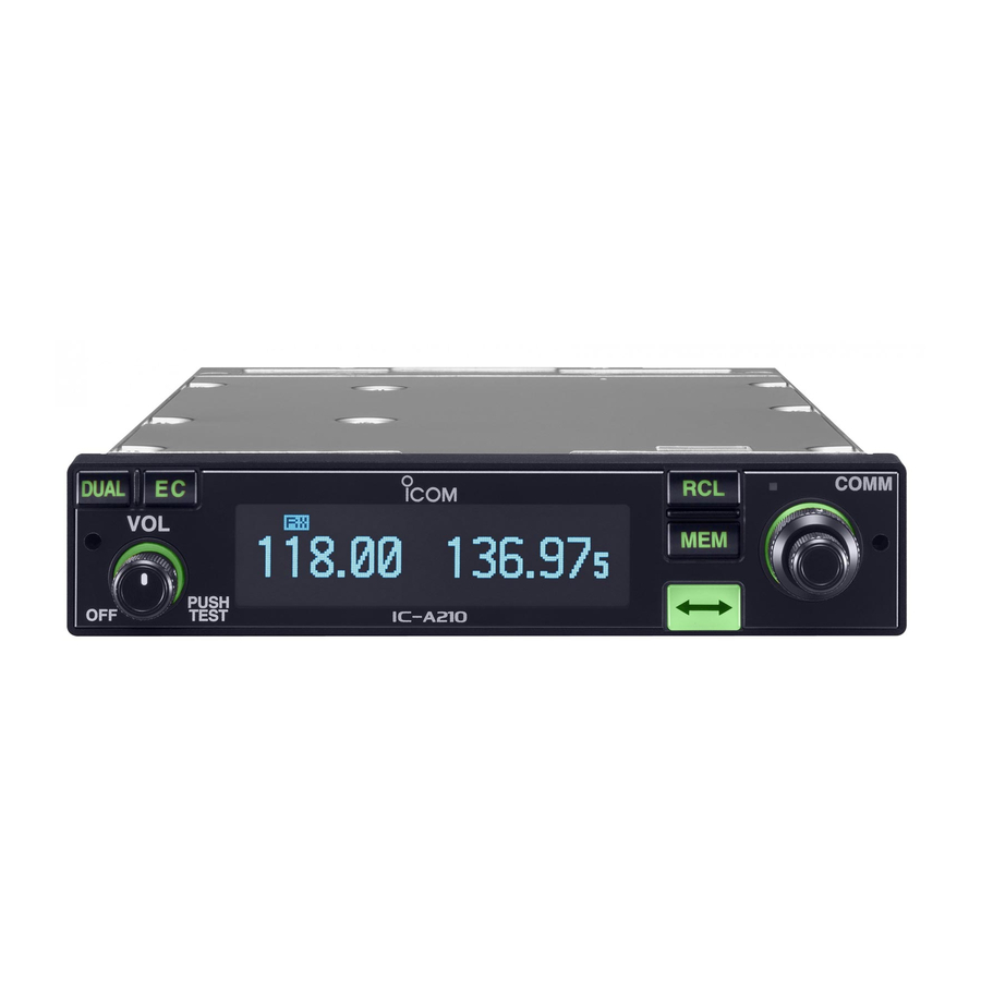 Icom iC-A210 Instruction Manual