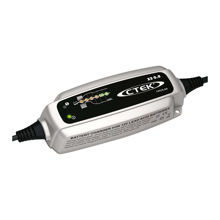 CTEK MXS 8.0 - Battery Charger Manual