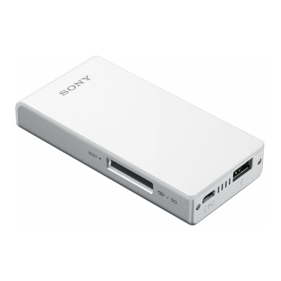 Sony WG-C10 Series Quick Start Manual