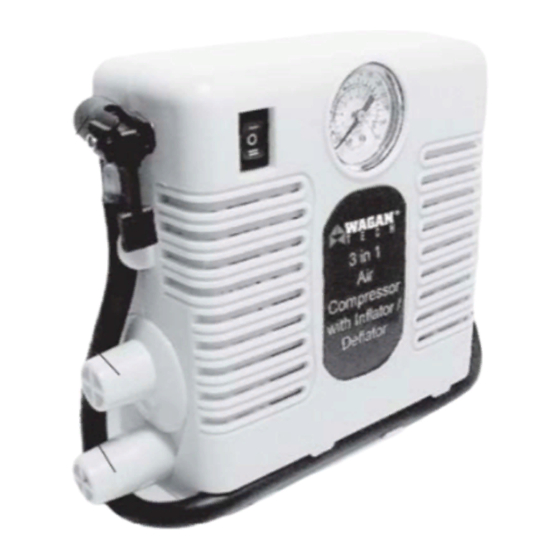 Wagan 3-In-1 Air Compressor with Inflator/Deflator User Manual