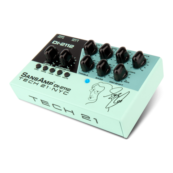 Tech 21 Geddy Lee Signature SansAmp DI-2112 Owner's Manual