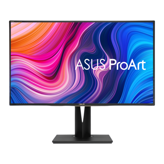 Asus PA329C Series UHD Monitor Manuals