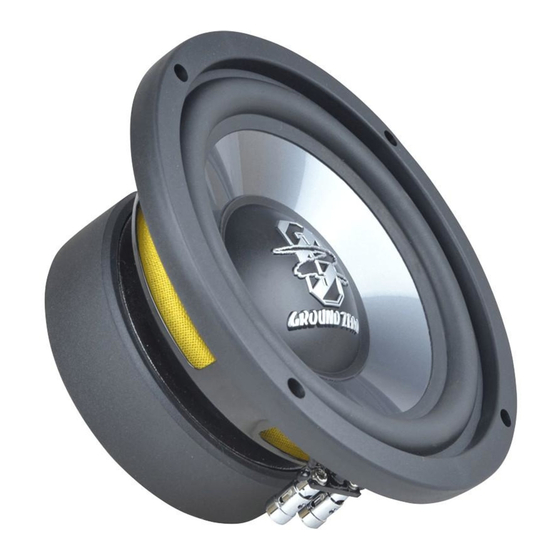 Ground Zero GZIW 165X Owner's Manual