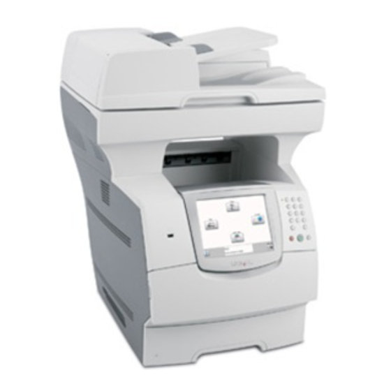 Lexmark X664e MFP Network Setup