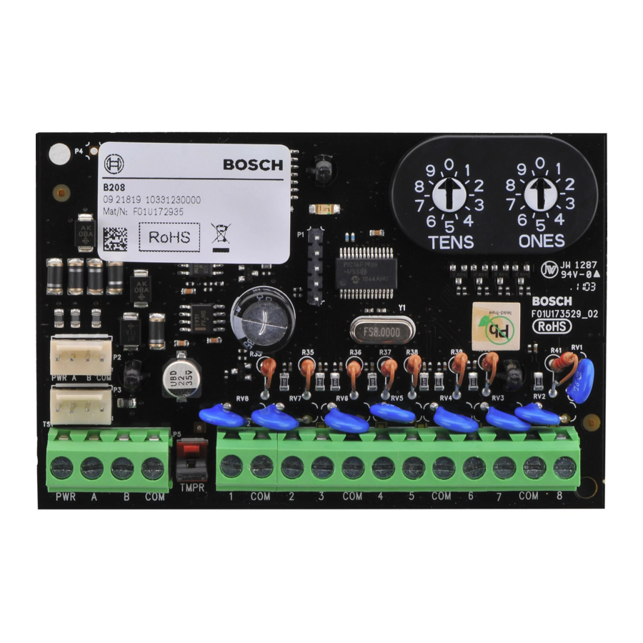 Bosch B208 - I/O System Installation Manual