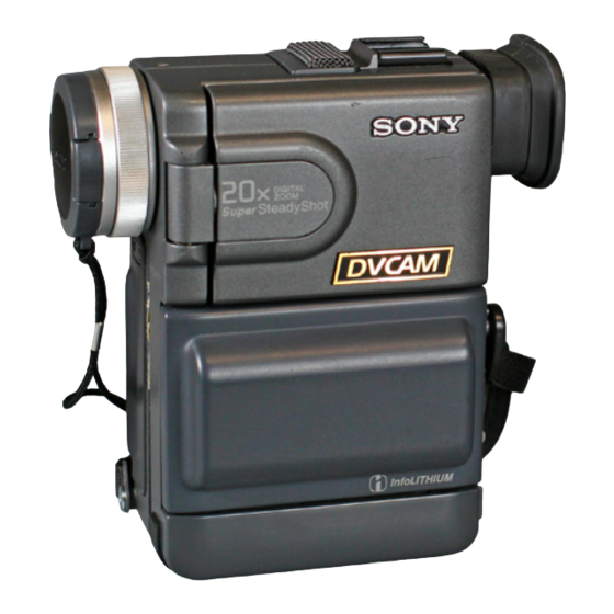 SONY DVCAM DSR-PD1 Camcorder Manuals