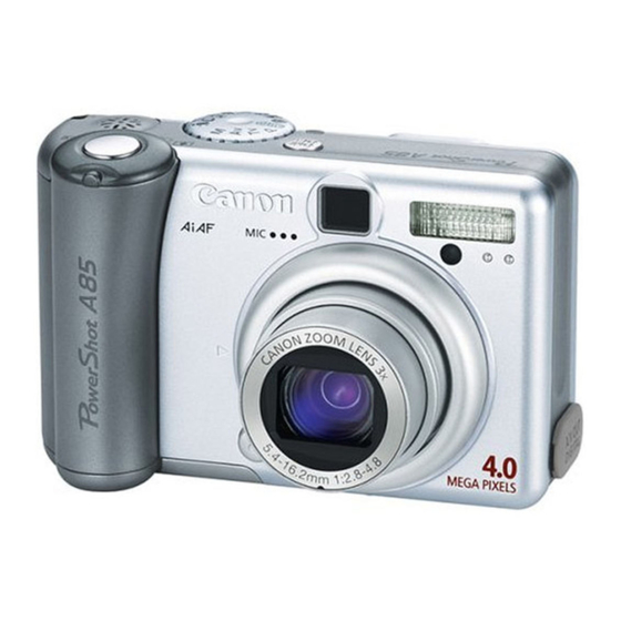 Canon PowerShot A85 Quick Start Manual