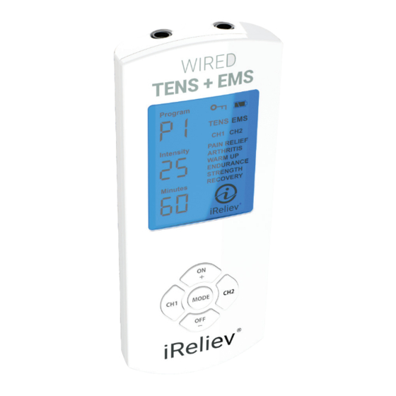 iReliev Plus Pain Relief & Recovery ET-8080 Instruction Manual