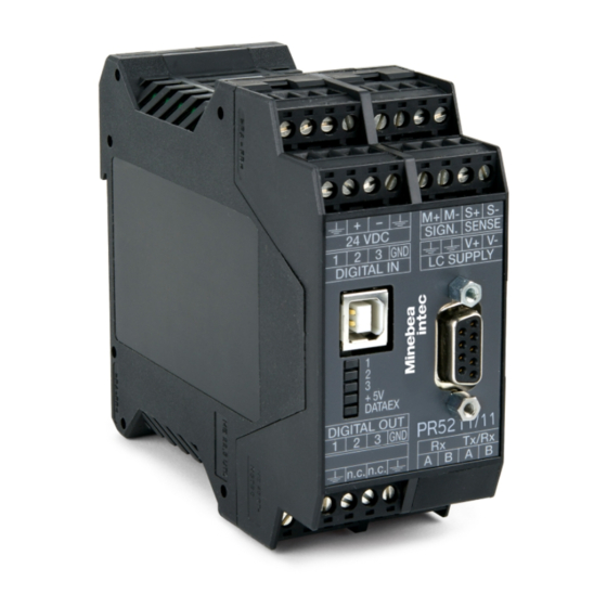 Minebea Intec PR 5211 Series Instrument Manual