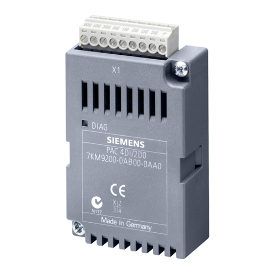 Siemens 7KM9200-0AB00-0AA0 Operating Instructions