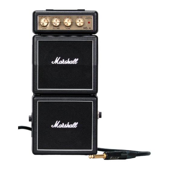 Marshall Amplification MS-4 Owner's Manual