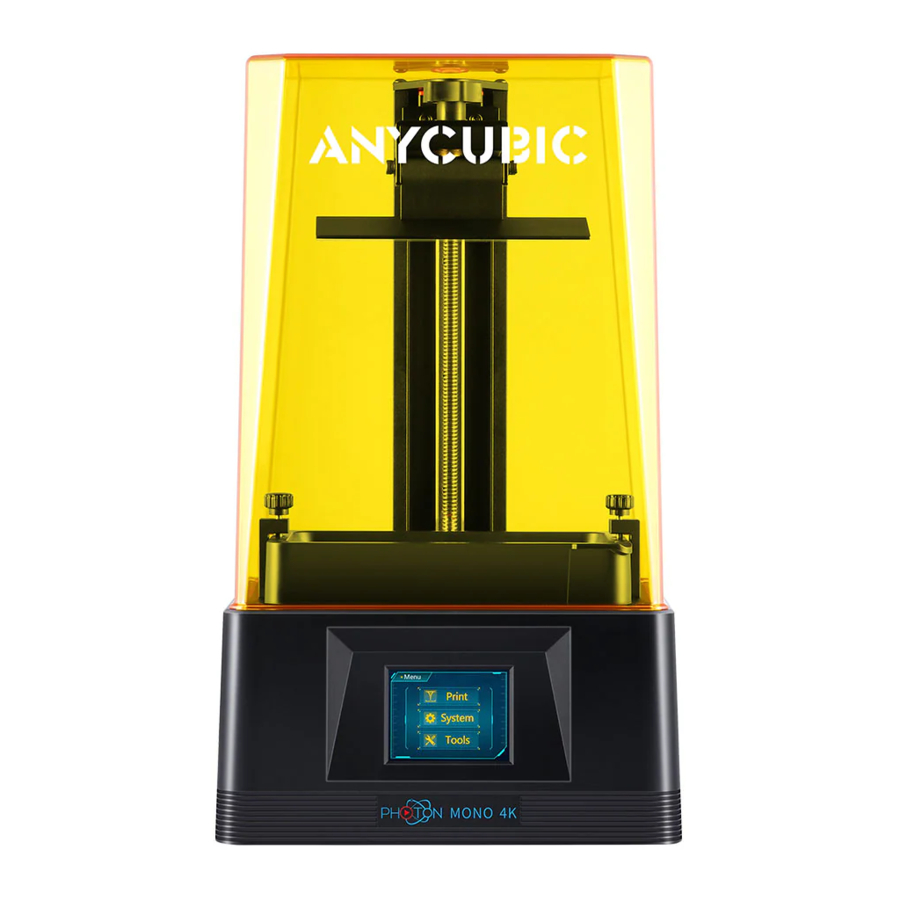 ANYCUBIC PHOTON MONO Manual