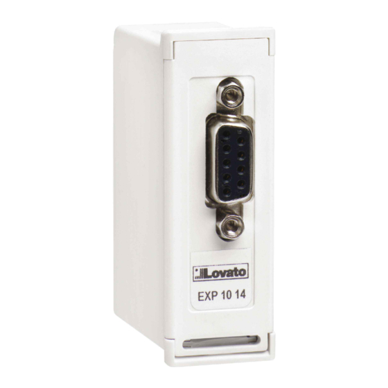 LOVATO ELECTRIC EXP10 14 Instruction Manual
