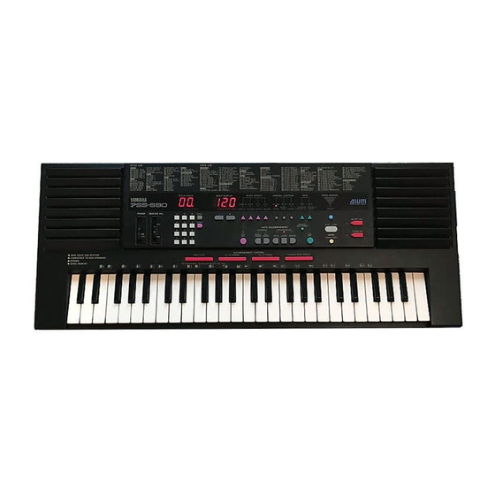Yamaha PortaSound PSS-590 Owner's Manual