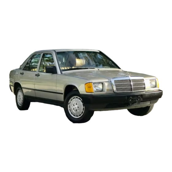Mercedes-Benz 190 D 2.2 1985 Owner's Manual