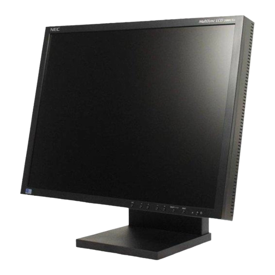 NEC MultiSync LCD2080UX User Manual