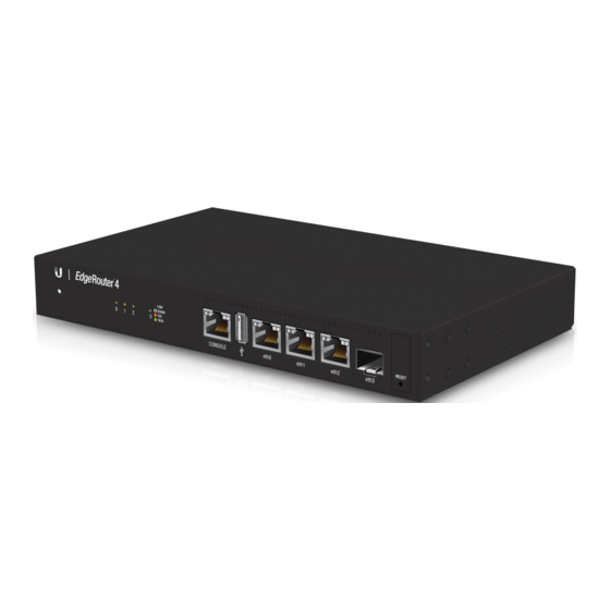 Ubiquiti EdgeRouter 4 Quick Start Manual