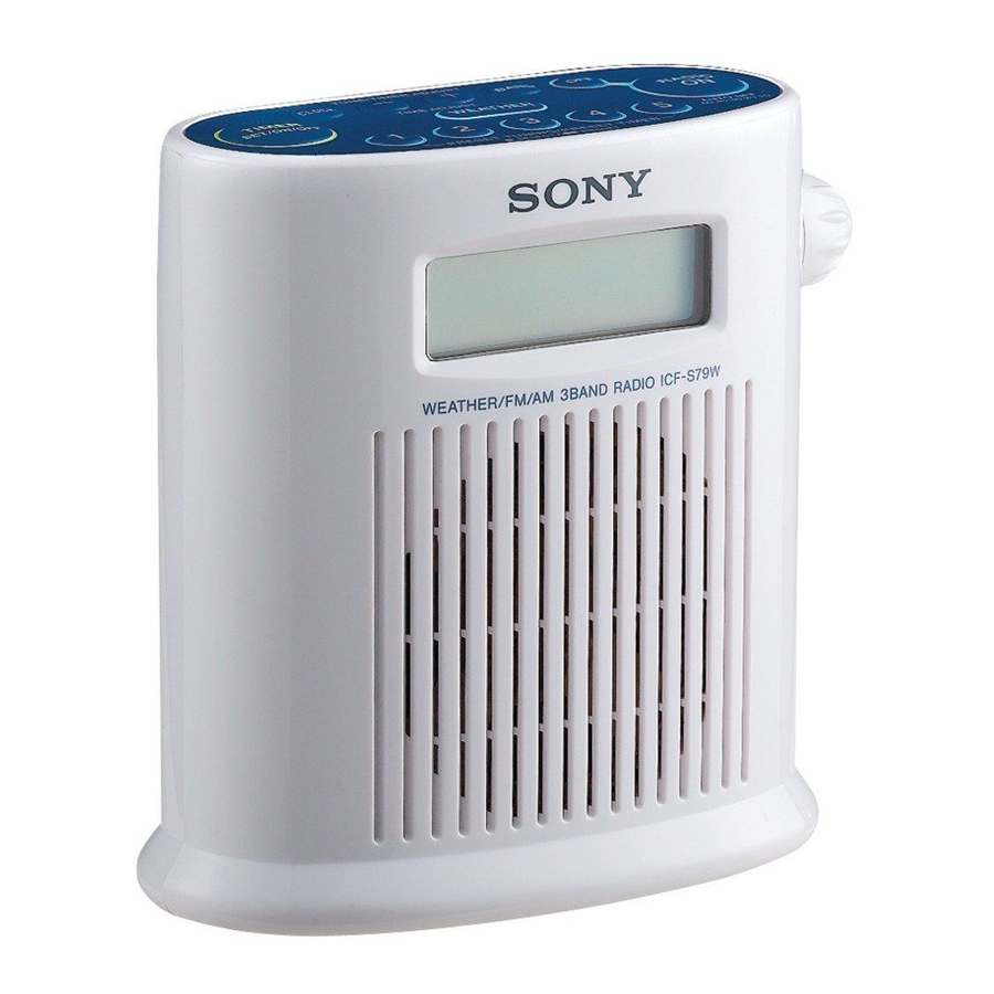 Sony ICF-S79W Specifications