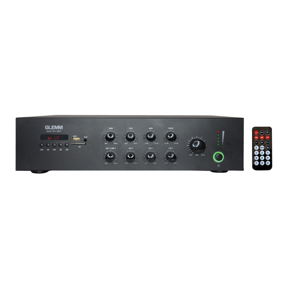 GLEMM PAA 100TP Manuals