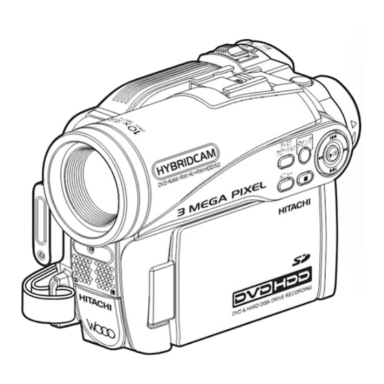 User Manuals: Hitachi DZ-HS503 Hybrid DVD Camcorder