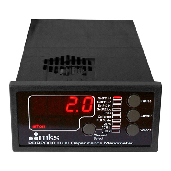 MKS PDR 2000 Instruction Manual
