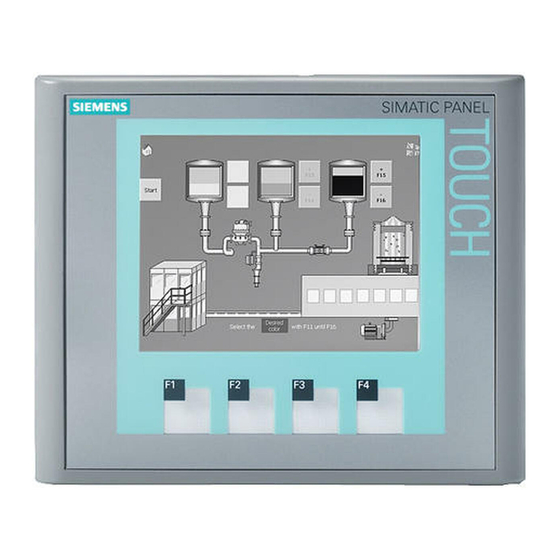 Siemens SIMATIC KTP400 Basic Manuals