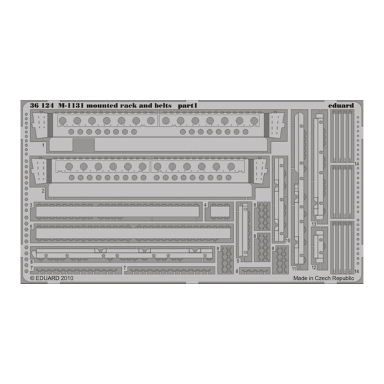 Eduard M-1131 mounted rack and belts Quick Start Manual