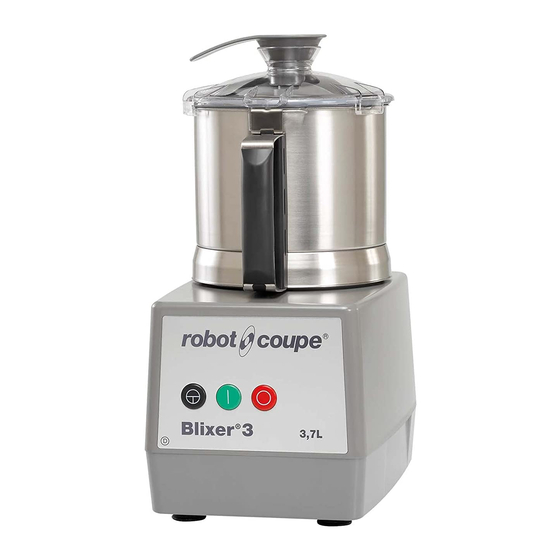 Robot Coupe Blixer 3 Operation Manual