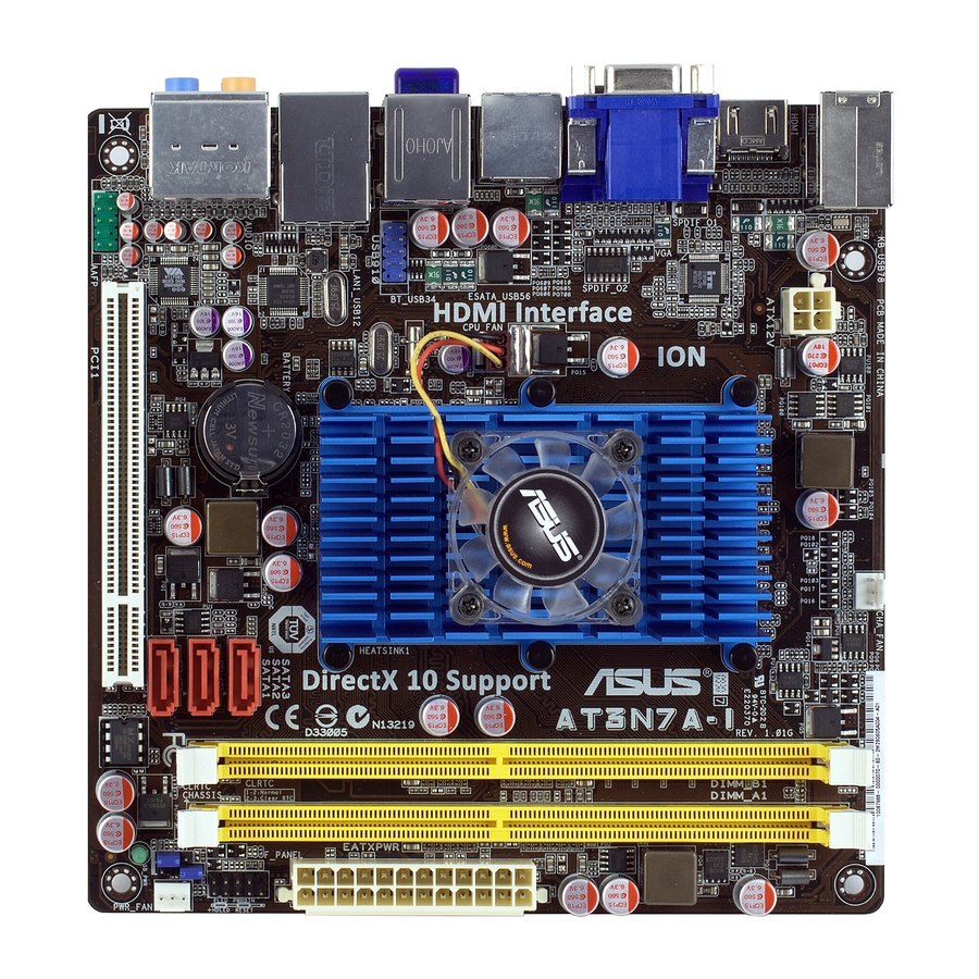 Asus AT3N7A-I - Motherboard - Mini ITX Manuals