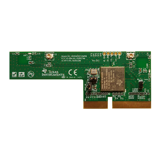 Texas Instruments WL1835MODCOM8B User Manual
