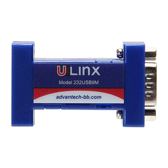 Advantech B+B SmartWorx 232USB9M Quick Start Manual