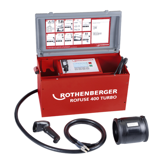 Rothenberger ROWELD ROFUSE Turbo Series Instructions For Use Manual