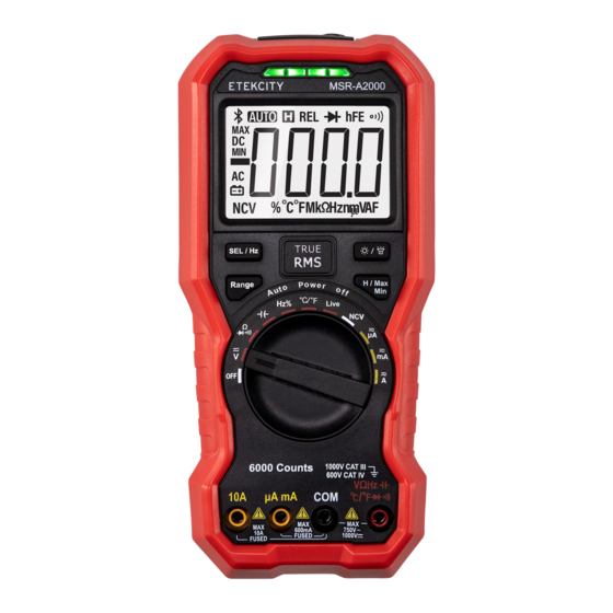 ETEKCITY MSR-A2000 User Manual