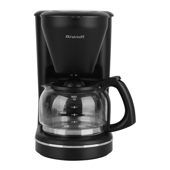 Brandt CAF125C Coffee Maker Manuals