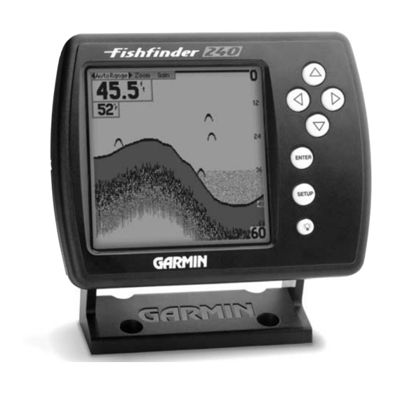 Mounting The Transducer; Transom Mount Installation - Garmin Fishfinder 240  Owner's Manual [Page 10]