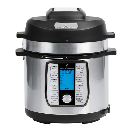 Emeril Lagasse Pressure Air Fryer Y8D-AF-36 Owner's Manual