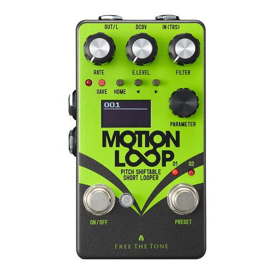 Free The Tone MOTION LOOP Owner's Manual