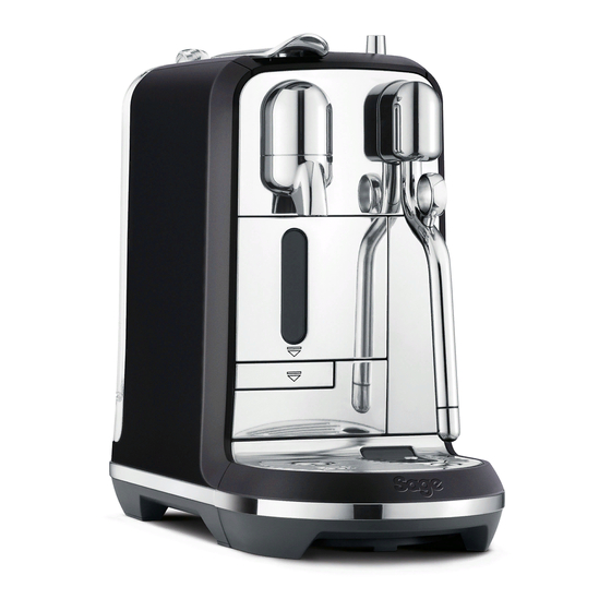Nespresso Sage CREATISTA PLUS Instruction Manual