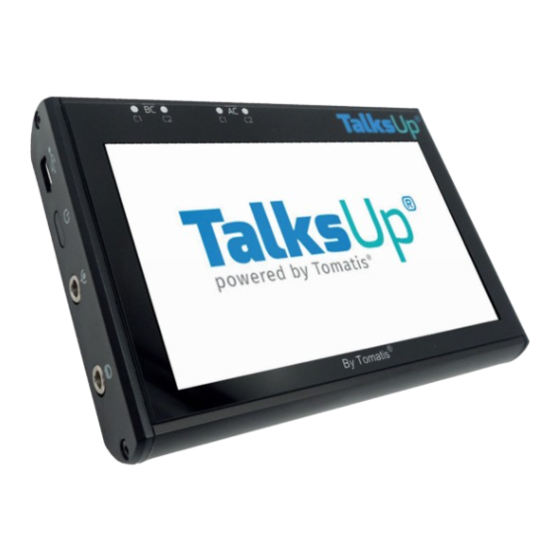 TOMATIS TalksUp-BT Manuals