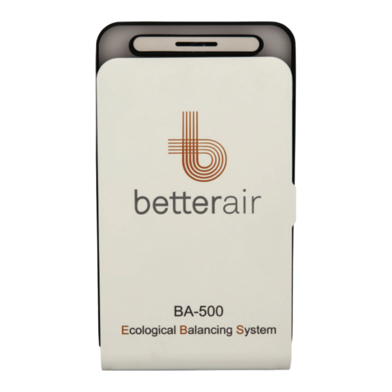 Better Air BA-500 Quick Start Installation Manual